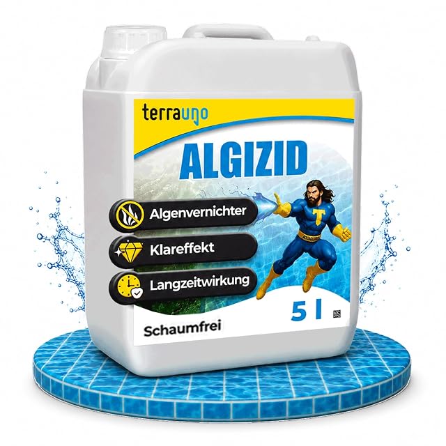 Alghicida liquido TerraUno a effetto chiarificante in tanica da cinque litri