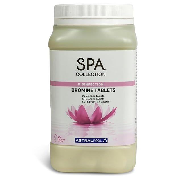 Pastiglie di bromo Astral Pool SPA Collection, cinquanta pastiglie da venti grammi in confezione da un chilogrammo