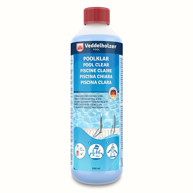 Chiarificante liquido Veddelholzer Poolklar in bottiglia da cinquecento millilitri
