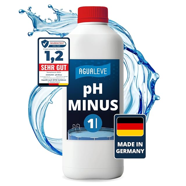 pH Meno liquido AGUALEVE in flacone da un litro per vasche e idromassaggi