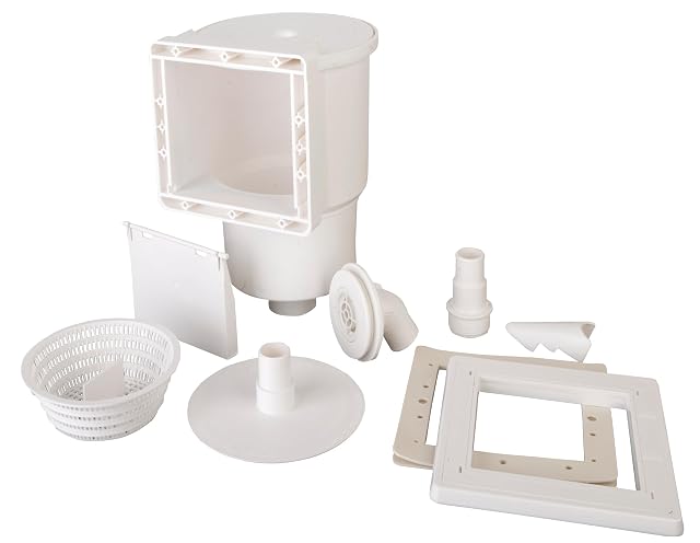 Skimmer per vasca incassato Gre AR100 bianco in ABS, con coperchio tondo e cornice