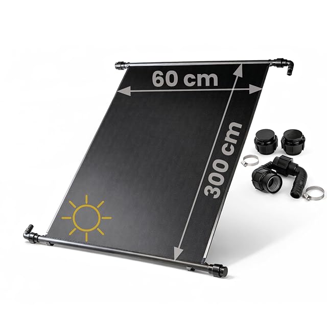 Collettore solare HAF da 300 per 60 centimetri con gomiti a innesto