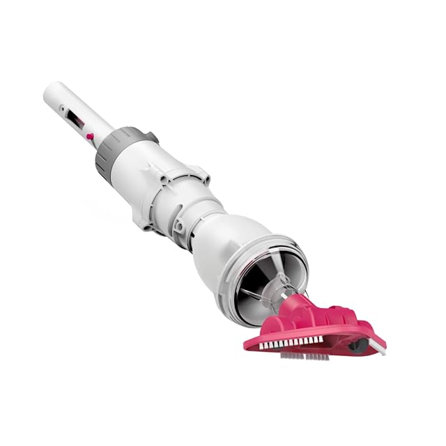 Aspiratore da piscina senza filo BWT BC02, apparecchio compatto da 43,5 cm con spazzola piatta e cavo di carica