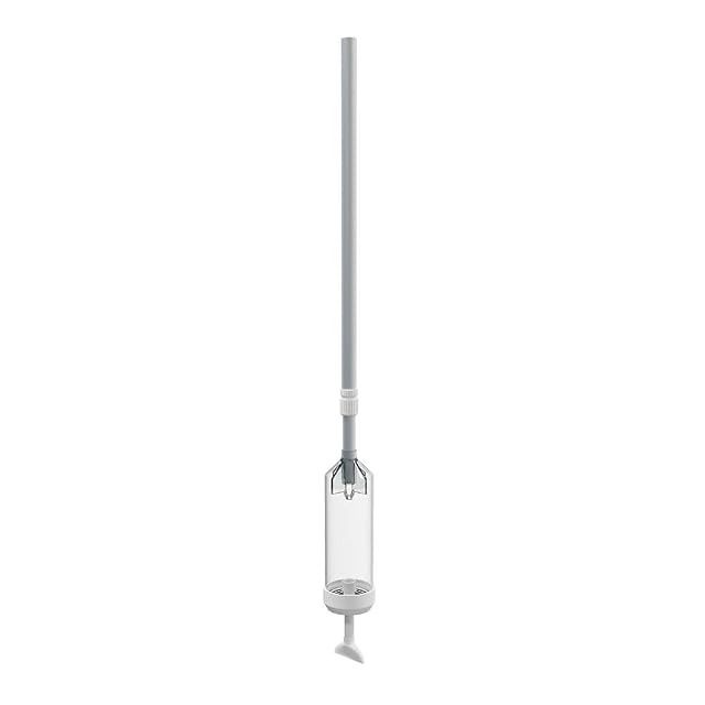 Testa d’aspiratore da piscina Home Deluxe bianca su un’asta telescopica in alluminio